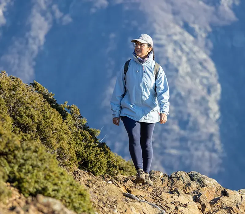 Hiker in Montseny